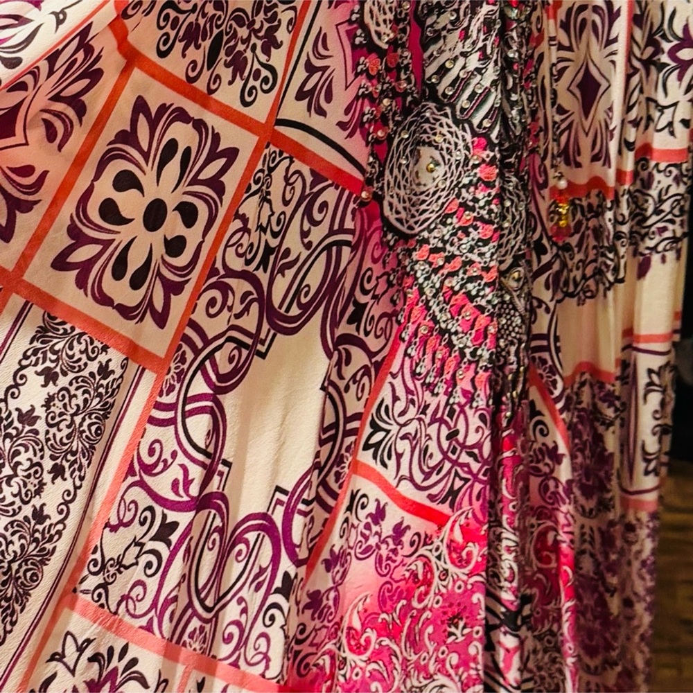 Key West Beach Vibes Manish Vaid Vibrant Multicolor Collector’s Maxi Dress